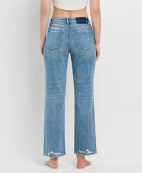 Distressed Straight Leg Jeans