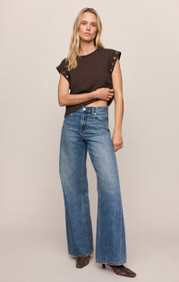 Camino Grommet Top-Chocolate