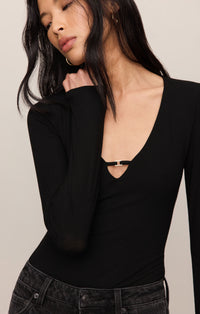 Z Supply Ginger Bodysuit-Black