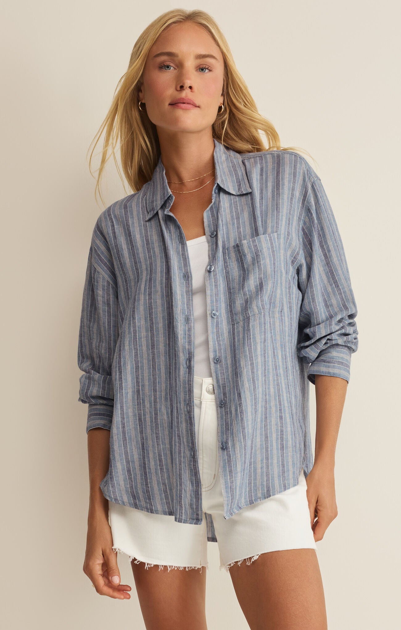 Z Supply Perfect Striped Button Up ZT262689 – Style Niche Boutique