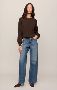 Z Supply Coming Up Sweater-Chocolate