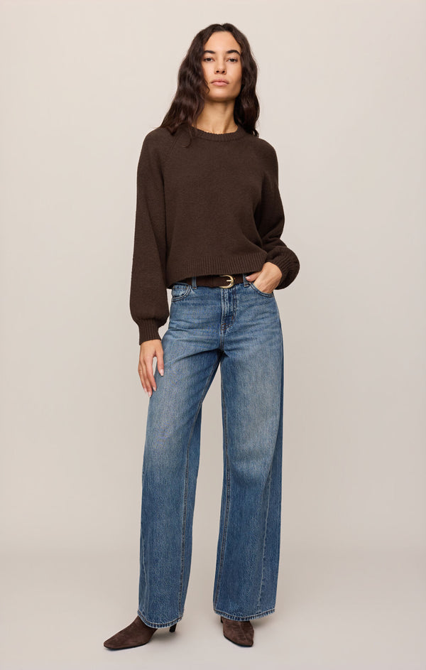 Z Supply Coming Up Sweater-Chocolate