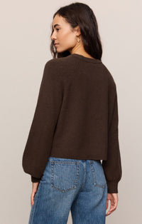Z Supply Coming Up Sweater-Chocolate