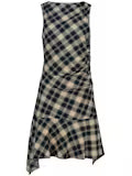 Oxford Plaid Midi Dress