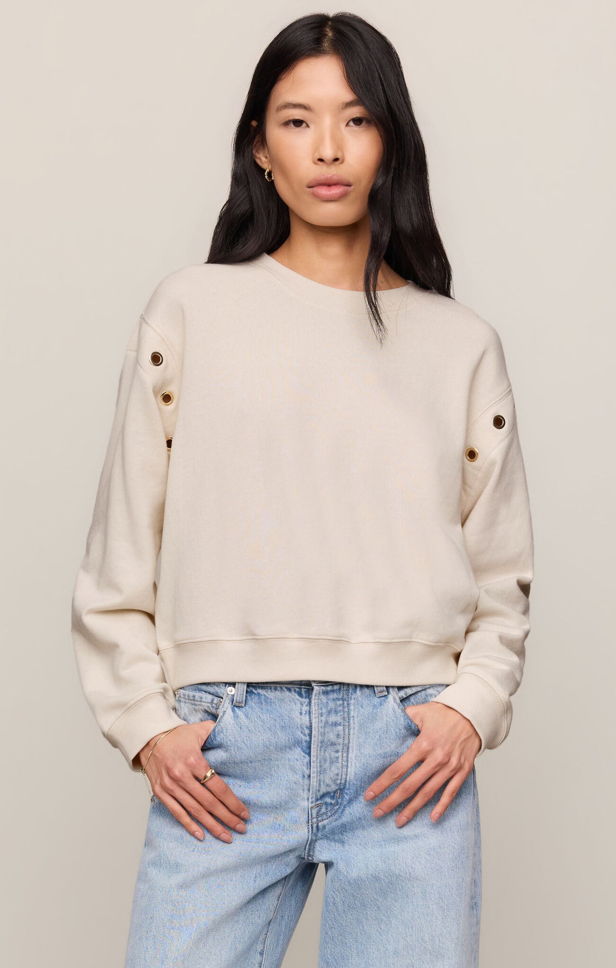 Axel Grommet Sweatshirt-Sandstone