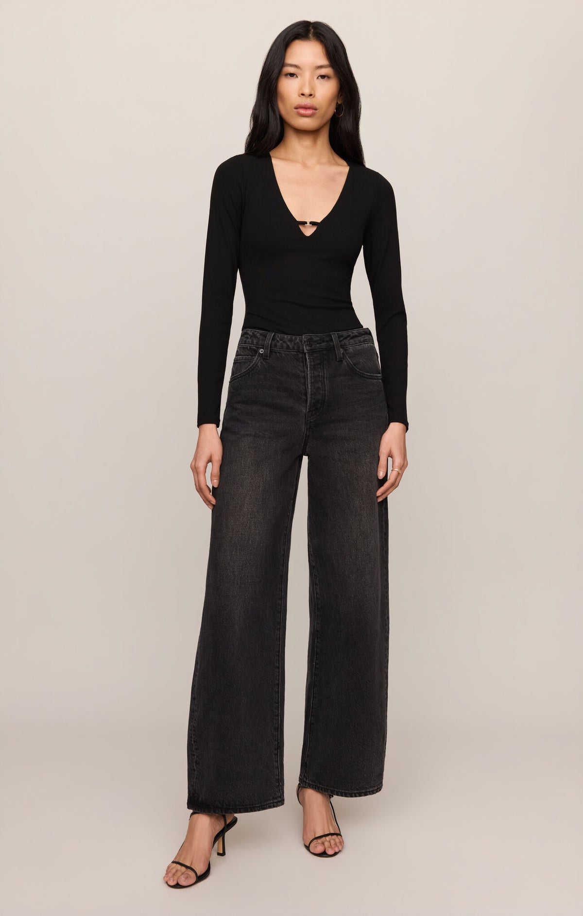 Z Supply Ginger Bodysuit-Black