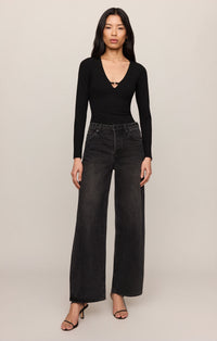Z Supply Ginger Bodysuit-Black