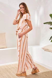 Tribal Pull On Flowy Wide Pant