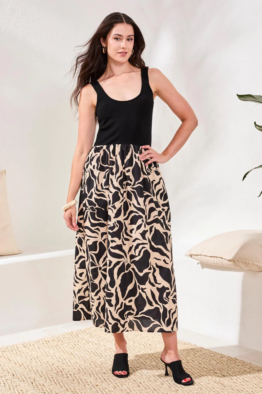 maxi tribal dress Sunwashed Maxi Dress Almond/Rose / M/L