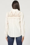 Lace Insert  Button-Up-Ivory