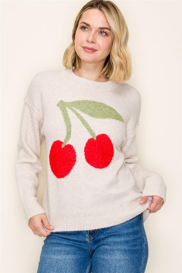Cherries Lightweight Sweater