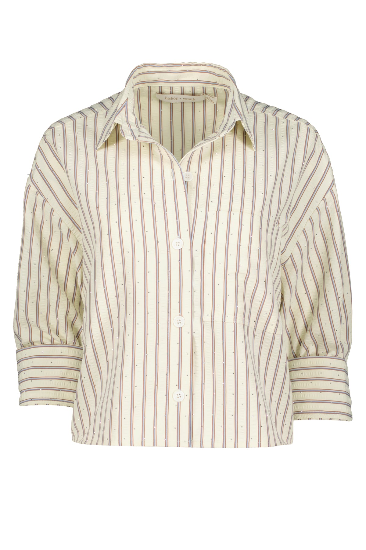 SYDNEY EMB STRIPE TOP