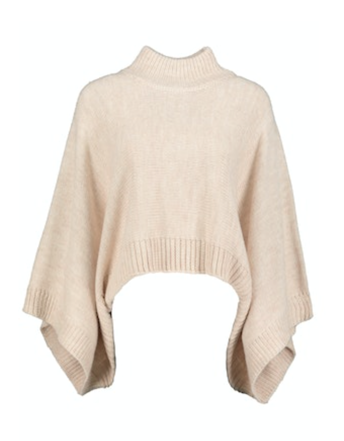 B&Y Olivia Crop Poncho Sweater
