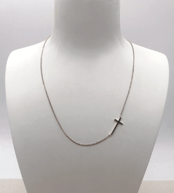WH Sideways Cross Necklace