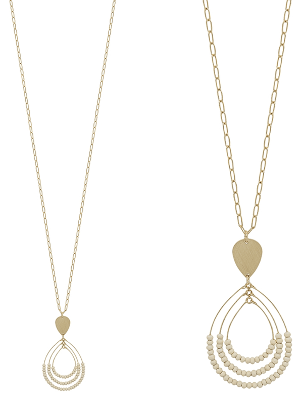 WH Beaded Teardrop