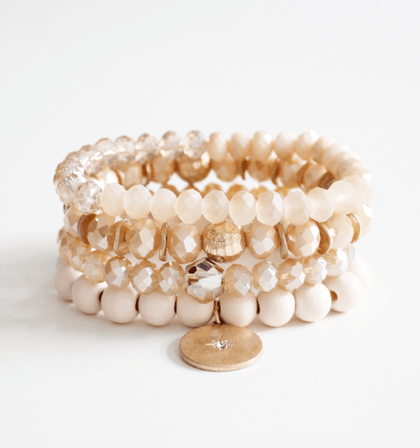 WH Crystal/Wood Quad Stack
