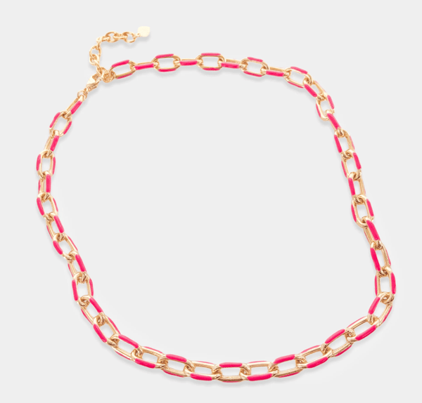 OMG Enamel Paperclip Chain