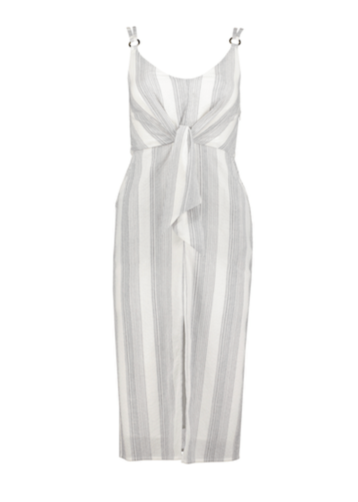 B&Y Striped Pencil Midi Dress