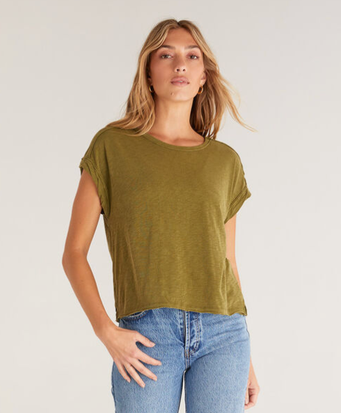 Zsup Market Cuffed SS Tee-Fern