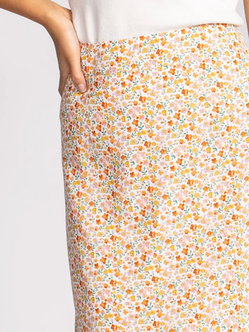 PM Mini Floral Midi Skirt