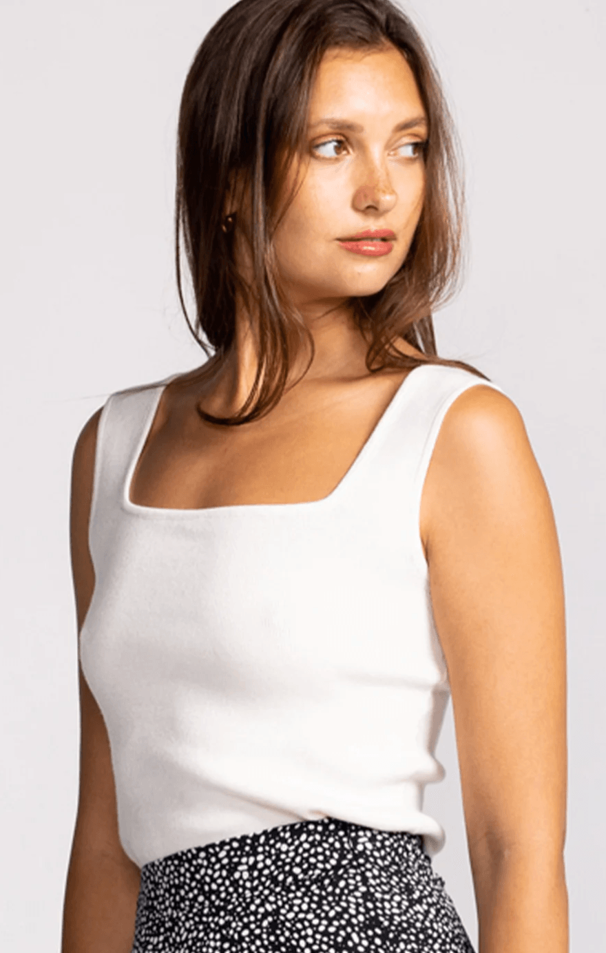 Square neck sweater clearance tank