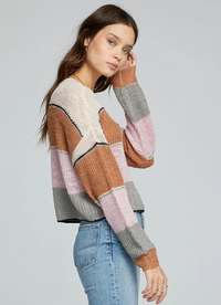 SWL Lightweight Color block Sweater