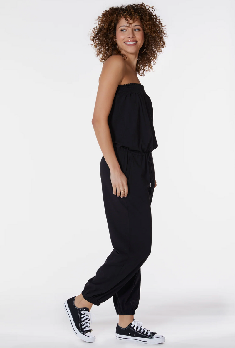 Bobi Strapless Jumpsuit-Black