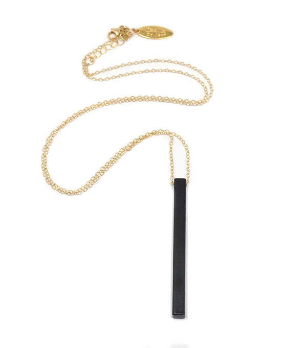 JEN Black Bar Necklace