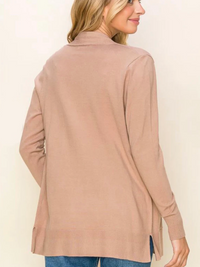 STC Rosie-Taupe Open Front Cardi