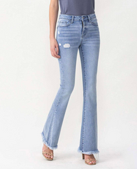 VET Excel Fray hem Flare Denim