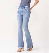 VET Excel Fray hem Flare Denim